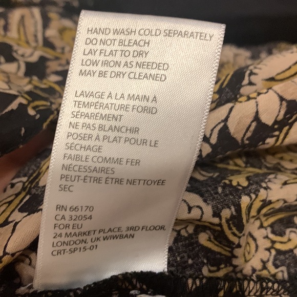 Cleobella Anthropologie Long Sleeve Top Rafi Lace Black Motif Size Medium NWT - Picture 12 of 16